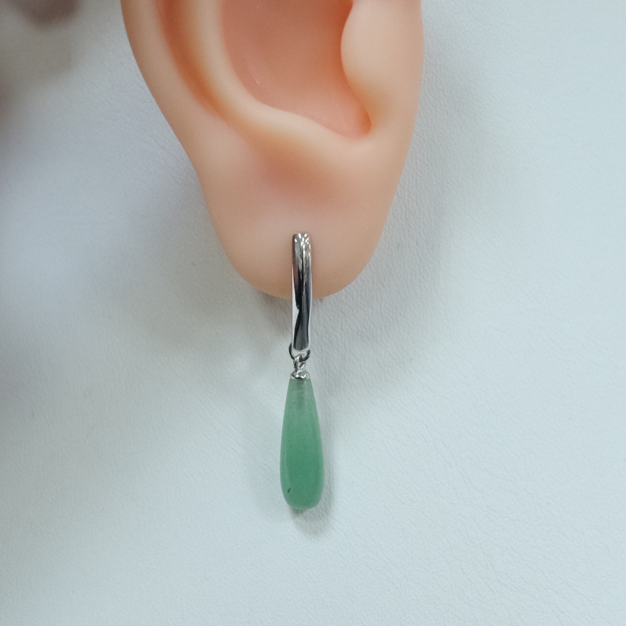 Серебряные серьги с авантюринами